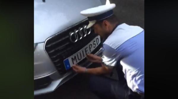 Oficial. Se cere public demisia conducerii Poliției Române după dosarul penal pentru proprietarul masinii "M**e PSD"