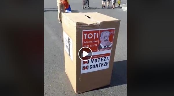 REFERENDUM în Piața Victoriei. Vot despre Guvernul Dăncilă