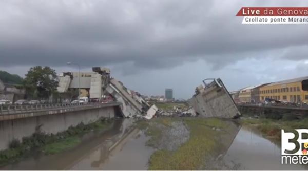 Italia: Pod prăbușit. Klaus Iohannis, mesaj după moartea românilor 