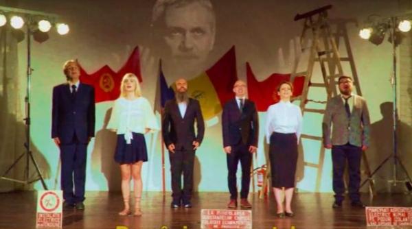 De 23 august. Dragnea a fost înlocuit cu Ceauşescu. ”Partidul, Ceaușescu, România”.VIDEO
