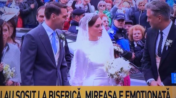 Primele imagini cu rochia de mireasă a soției nepotului regelui Mihai