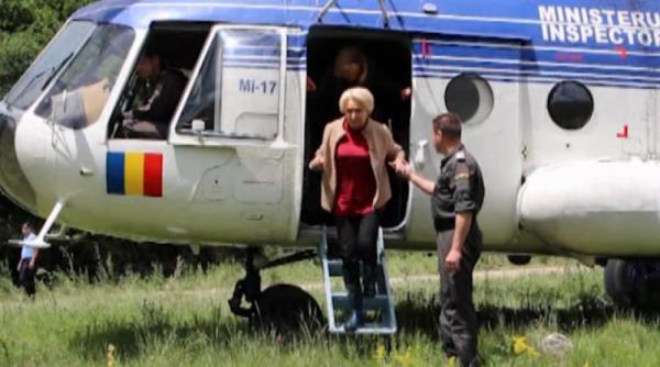 Viorica Dăncilă A DAT CU CAPUL DE ELICOPTER! 
