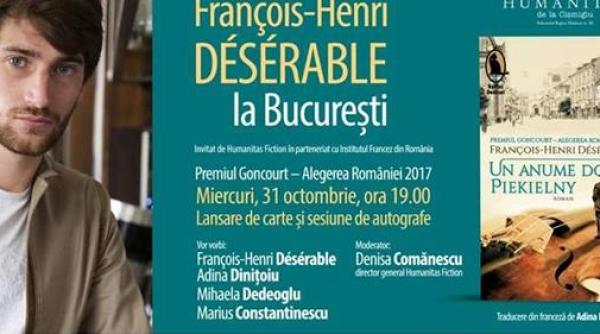 Scriitorul François-Henri Désérable revine în România