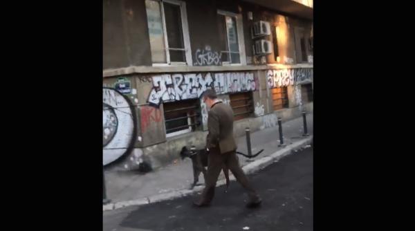 ”Sluga lui Dragnea pe stradă!”. Barbu, președintele AEP, asaltat de un protestatar