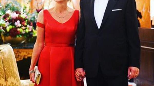 Președintele Iohannis și soția sa,  la recepția de la Palatul Buckingham