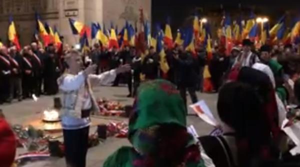 PARIS: Ziua Națională, sărbătorită de români și moldoveni laolaltă. S-a cântat IMNUL României. VIDEO 