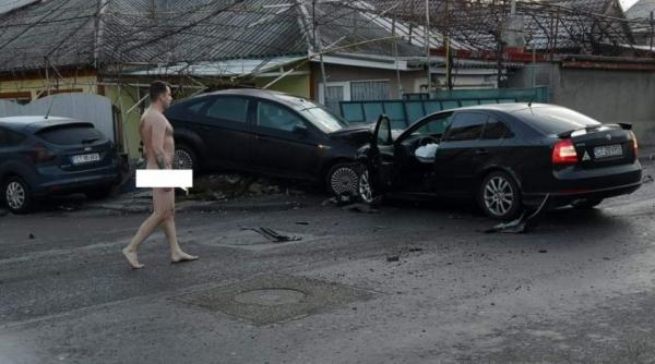 INCREDIBIL: Șofer român, găsit plimbându-se DEZBRĂCAT lângă accidentul pe care l-a produs 