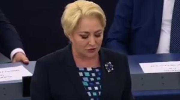 Dăncilă prezintă în plenul PE prioritățile președinției României la UE 