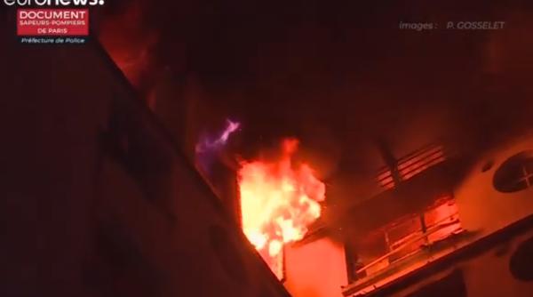 Franța. Incendiu VIOLENT în Paris. Cel puțin 8 oameni au murit și 30 au fost răniți (VIDEO)