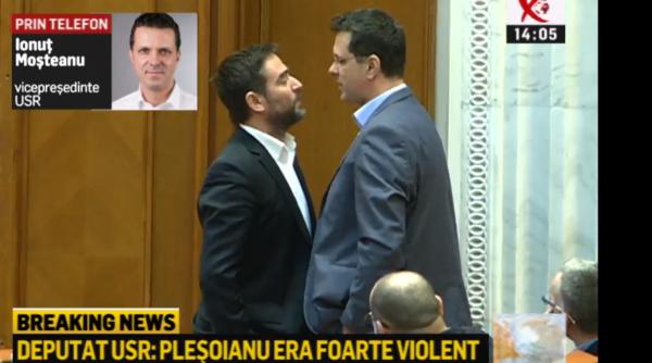 Liviu Pleșoianu, la un pas de BĂTAIE în Parlament cu Ionuț Moșteanu