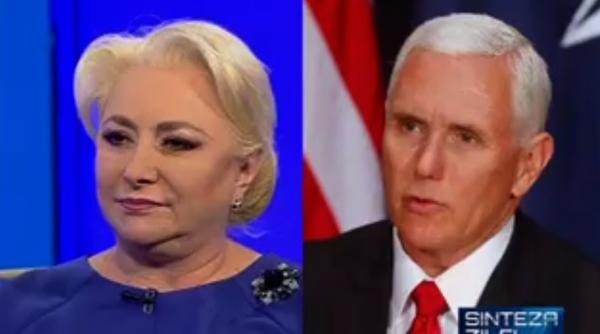Viorica Dăncilă, SUNATĂ de vicepreședintele SUA Mike Pence. Ce au discutat cei doi jumătate de oră