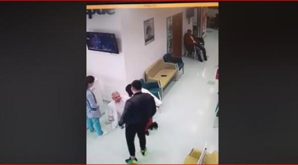 VIDEO. Medic ATACAT în spital. A fost trântit cu capul de masă. Imagini REVOLTĂTOARE