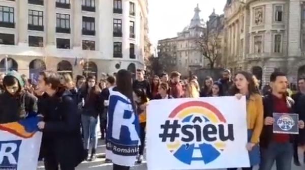 #șîeu. A început GREVA GENERALĂ. ROMÂNII au ieșit în Piața Universității pentru a PROTESTA (VIDEO)