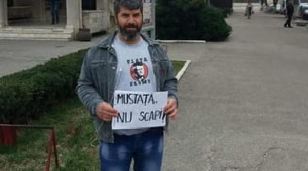 Un teleormanean protestează de unul singur, în fieful lui Dragnea