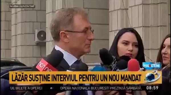 Augustin Lazăr, înainte de interviul cu Tudorel Toader: „Nu am emoții”