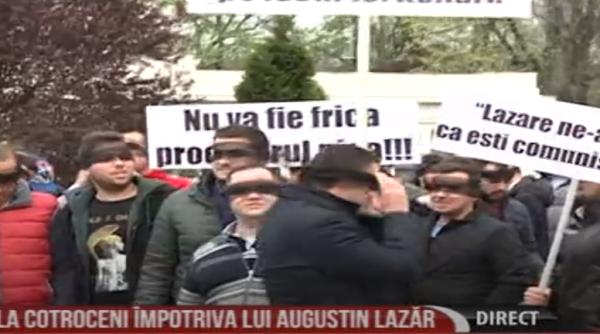 PROTEST la Cotroceni împotriva lui Augustin Lazăr. ULTIMA ORĂ