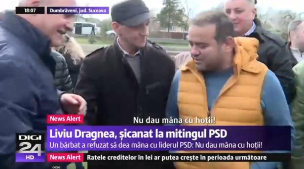 Moment JENANT pentru Liviu Dragnea, la Suceava. A vrut să dea mâna cu un tânăr (VIDEO)