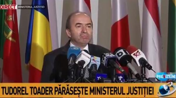 Tudorel Toader, declarații de la FINALUL OFICIAL al mandatului: „Am predat dosarul cu problemele Justiției”