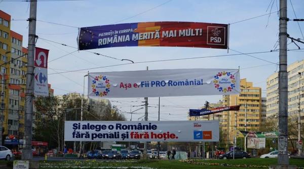 Bannerele candidaților la europarlamentare, ELIMINATE în această noapte