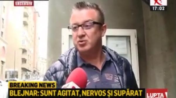 Sorin Blejnar: "Când eşti condamnat nevinovat... Sunt agitat, nervos şi supărat"