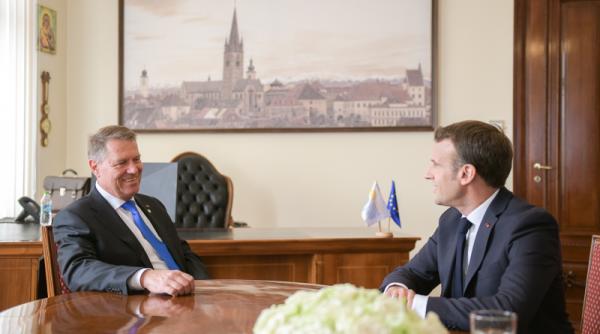 Klaus Iohannis întrevedere privată cu Emmanuel Macron
