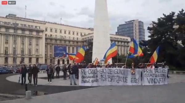 PROTEST în Piața Victoriei, în fața Guvernului: „Nu ne UMILIȚI în ȚARA noastră!” (VIDEO)
