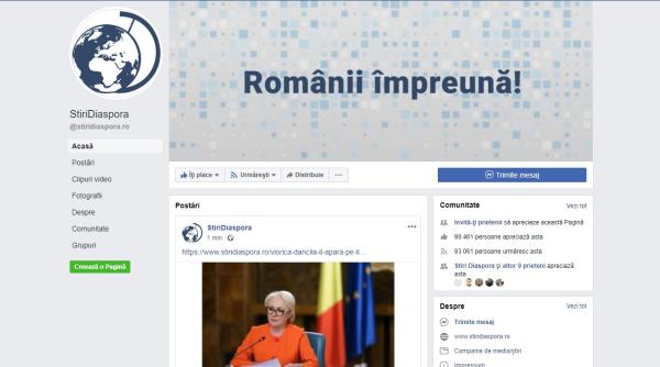 Site-ul Stiridiaspora a ajuns la 90.000 de urmăritori pe facebook