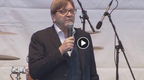 Liderul ALDE din PE, la mitingul USR PLUS: "Vom crea o nouă mișcare în Europa"