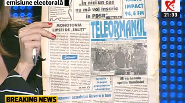 Ponta îl DISTRUGE pe Dragnea cu un ziar din 2001: "E un exemplar istoric, le-a distrus pe toate"