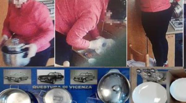 Italia. Badantă ROMÂNCĂ, prinsă în timp ce FURA de la o bătrână de 92 de ani farfurii și oale (VIDEO)