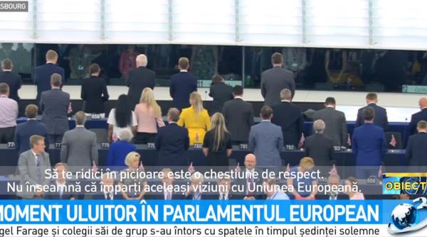 Moment revoltător în PE. Europarlamentarii Brexit s-au întors cu spatele în timpul intonării imnului UE
