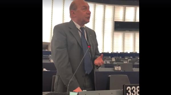 Traian Băsescu, în plenul Parlamentului European: „Niciun politician nu poate spune care e viitorul acestei țări” (VIDEO)