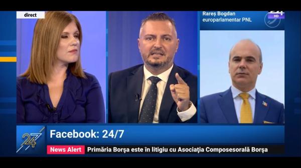 Rareş Bogdan, SCANDAL la Digi 24, cu un membru ALDE: "Chiar nu vă e RUŞINE?"