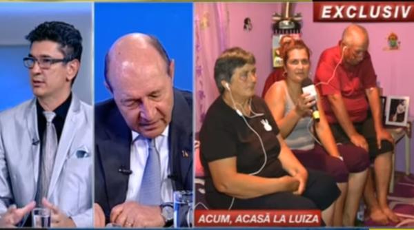 SCANDAL între Băsescu şi Lazarus, în DIRECT. Băsescu a părăsit STUDIOUL: "Nu poți fi și OM?!"