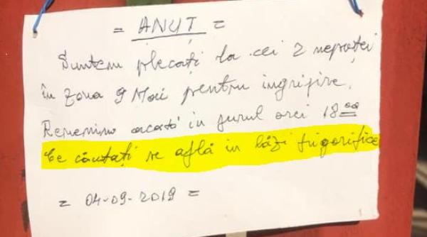 Biletul NĂUCITOR pentru autorități scris de doi români: „Ceea ce căutaţi se află în LĂZI FRIGORIFICE“