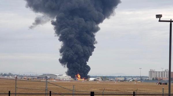 Avion PRĂBUȘIT în SUA: 7 MORȚI după ce aeronava a luat foc