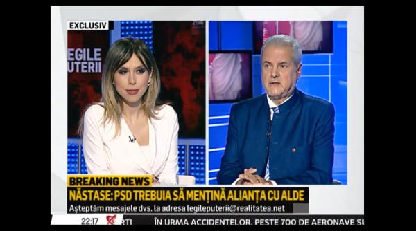 Adrian Năstase, banc ironic la adresa PSD, în emisiunea lui Denise Rifai: "Nu este foarte elegant"