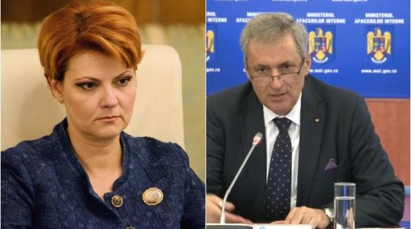 Marcel Vela - Olguța Vasilescu, contre pe secretizarea salariilor din MAI