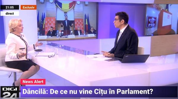 Viorica Dăncilă, contre cu un moderator Digi24: "Este ilogic ce spuneţi! - De ce?"