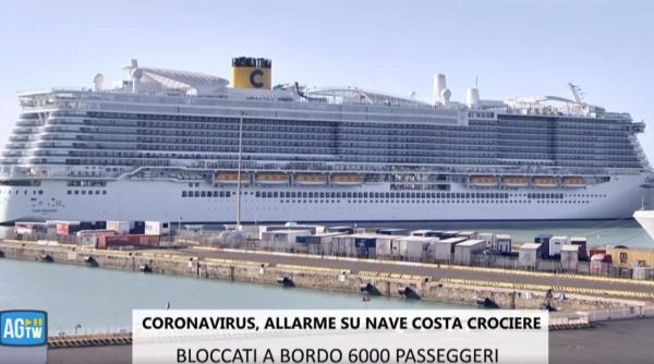 Alertă de coronavirus în Italia. Navă cu 6000 de pasageri, blocată în port de autorități