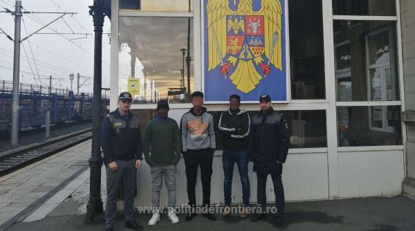 Cinci migranți sirieni, descoperiți într-un tren marfar la Giurgiu. Doreau să ajungă în Germania