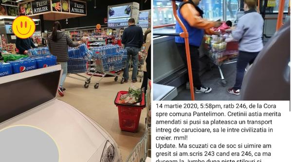 Revoltă în România: Oameni care cumpără tot spirtul din magazine și clienți care iau cu totul cărucioarele de cumpărături