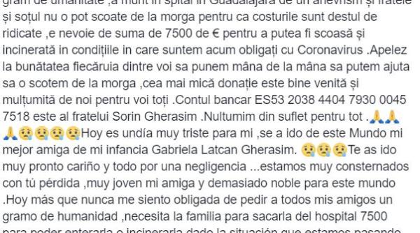 Spania. Tânără româncă răpusă de un anevrism. Familia Gabrielei, strigăt disperat pentru a-i aduce în România măcar cenușa