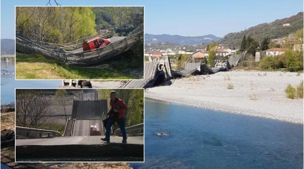 Italia. Un pod uriaș s-a prăbușit. Imagini cumplite (VIDEO)