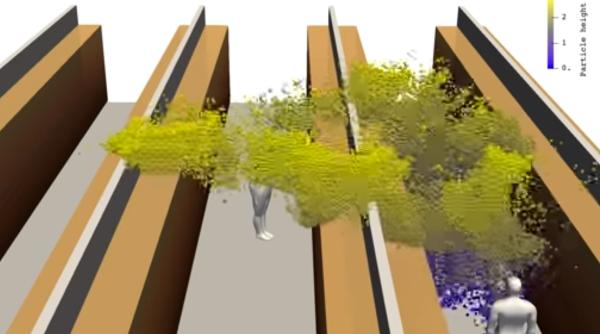 Cum se poate răspândi coronavirusul, dacă o persoană infectată tușește în magazin (VIDEO)