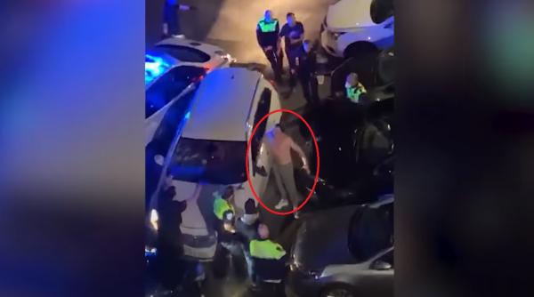Spania. Tânăr român și 20 de polițiști, joacă de-a șoarecele și pisica: Le-a făcut praf autospecialele (VIDEO)