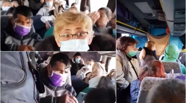 Românii întorşi din străinătate, înghesuiți în autobuze: „Ne duce ca pe nişte animale! Ne omoară cu zile!”