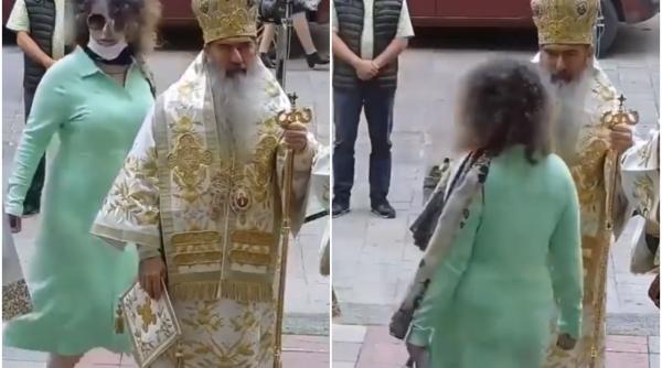 VIDEO. INCIDENT ciudat la prima slujbă în aer liber. O femeie a început să DANSEZE în jurul lui ÎPS Teodosie