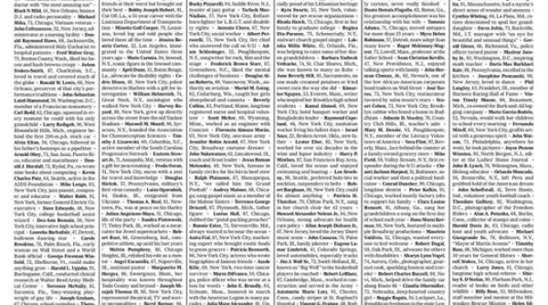 SUA. Numele celor decedaţi din cauza COVID-19, pe prima pagina a celui mai titrat ziar american