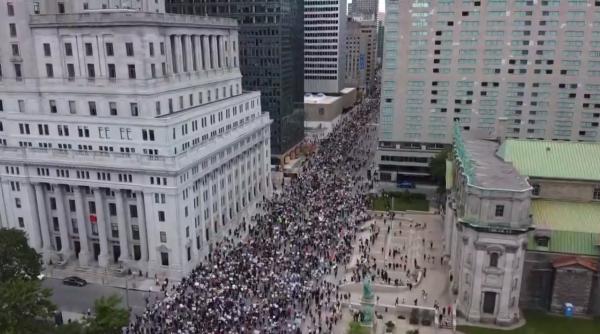 Canada. Mii de oameni au ieşit în stradă: "Există rasism sistemic în Québec" - VIDEO